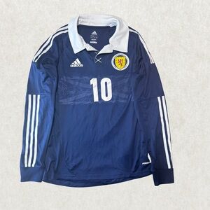 Adidas Scotland Mens LS Home Shirt 2009-2011